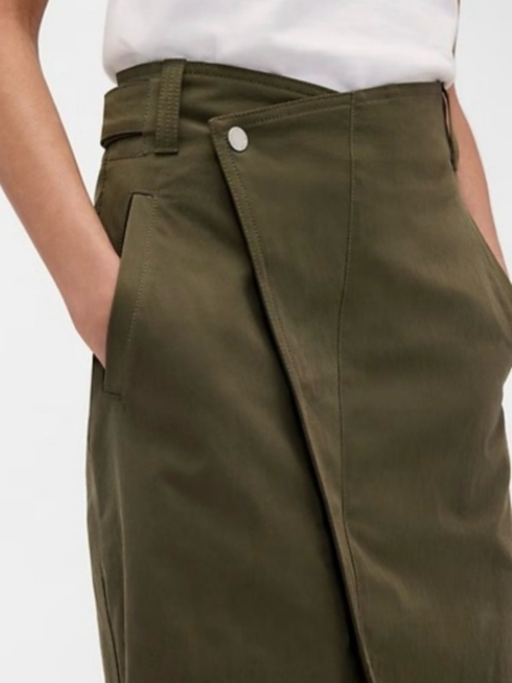 NWT GAP x Victoria Beckham Olive Military Green Pencil Skirt